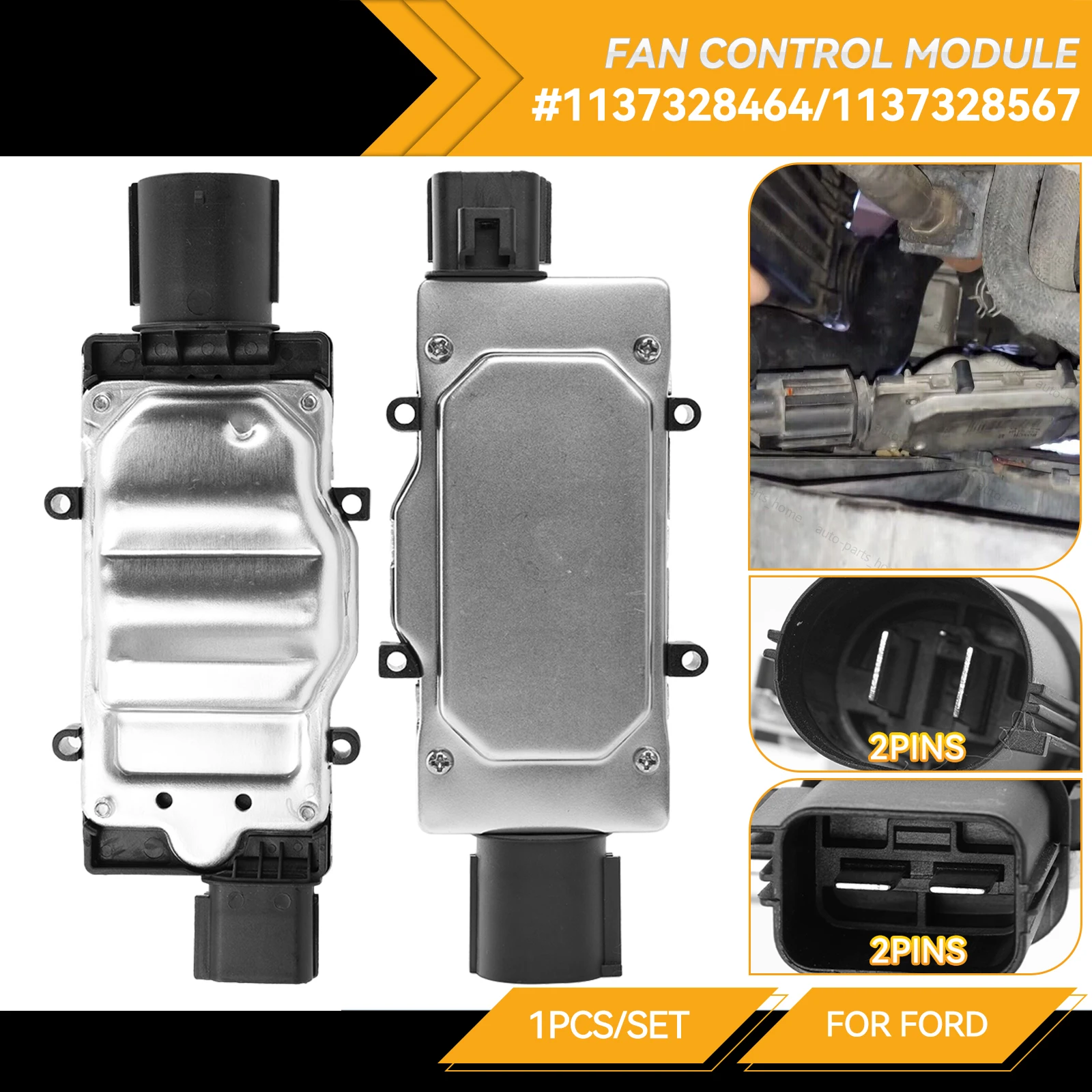 Engine Cooling Fan Control Module Relay Resistance Radiator 1137328464 1137328567 For Ford Focus Kuga C-Max Volvo V40 Mazda 3 5