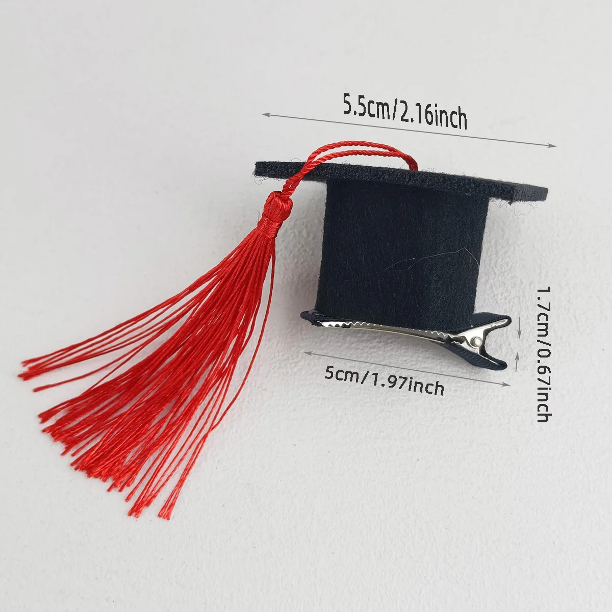 Graduation Tassel Hat Mini Doctoral Cap Clip Graduation Hat Party Stereoscopic Headdress Hair Decoration 1pcs