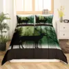 Camping Bedding Set Twin King Full Size for Teens Adult Duvet Cover Happy Camping Comforter Cover 3 Pieces with 2 Pillowcase 4