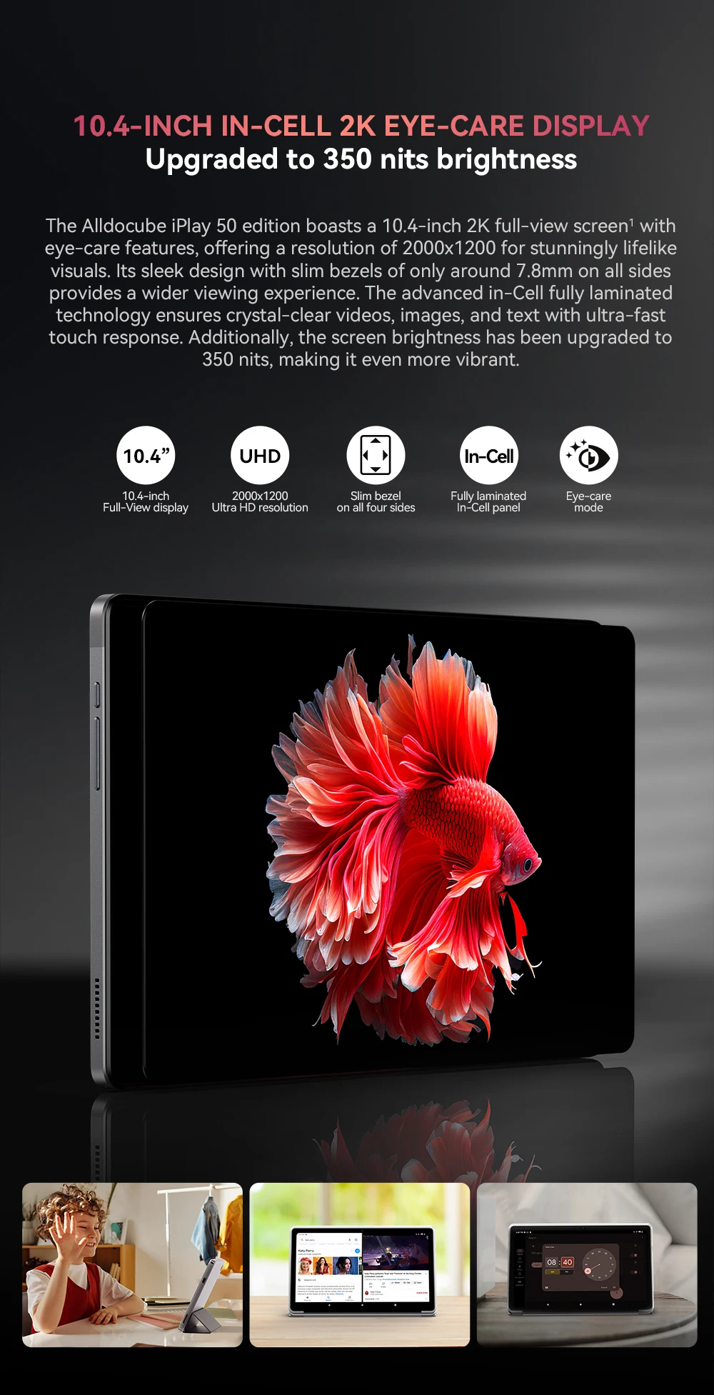Alldocube iPlay50 2024 10.4 2000*1200 Tablet UNISOC T618 Octa Core Android 14 6GB RAM 128GB ROM Netflix L1 4G Dual SIM Card 4