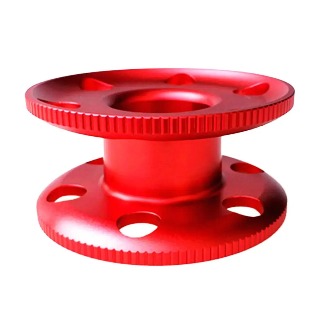 MagiDeal Aluminum Alloy Scuba Diving Compact Finger Spool Reel Guide Line Spool Red