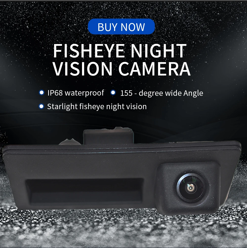 동적 탄도 HD CCD 자동차 후면보기 VW Passat Audi A4L 6L3 S5 Q357 Sagitar Tiguan 용 역방향 백업 트렁크 핸들 카메라