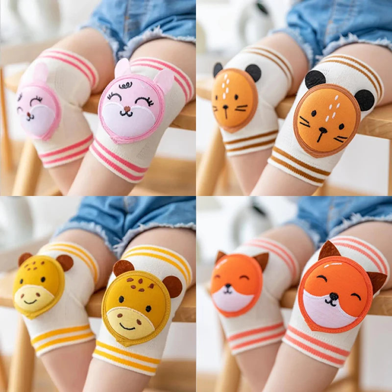 Cotton Strawberry Leg Warmers Infants Knee Support Baby Knee Pads Children Knee Protector Crawling Elbow Cushion