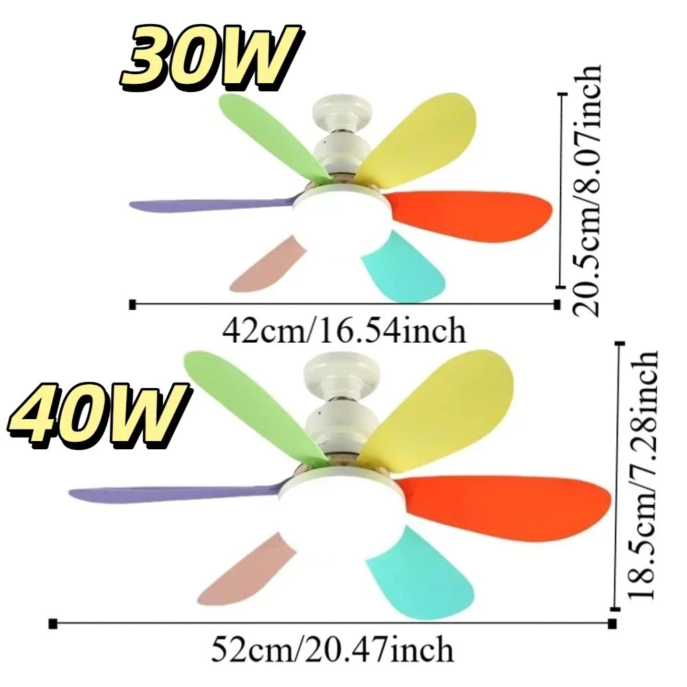 리모컨이 있는 현대식 천장 선풍기 조명 E27 베이스 디밍 가능 LED 조명 팬 30W/40W 무소음 전기 선풍기 천장 램프 레스토랑용