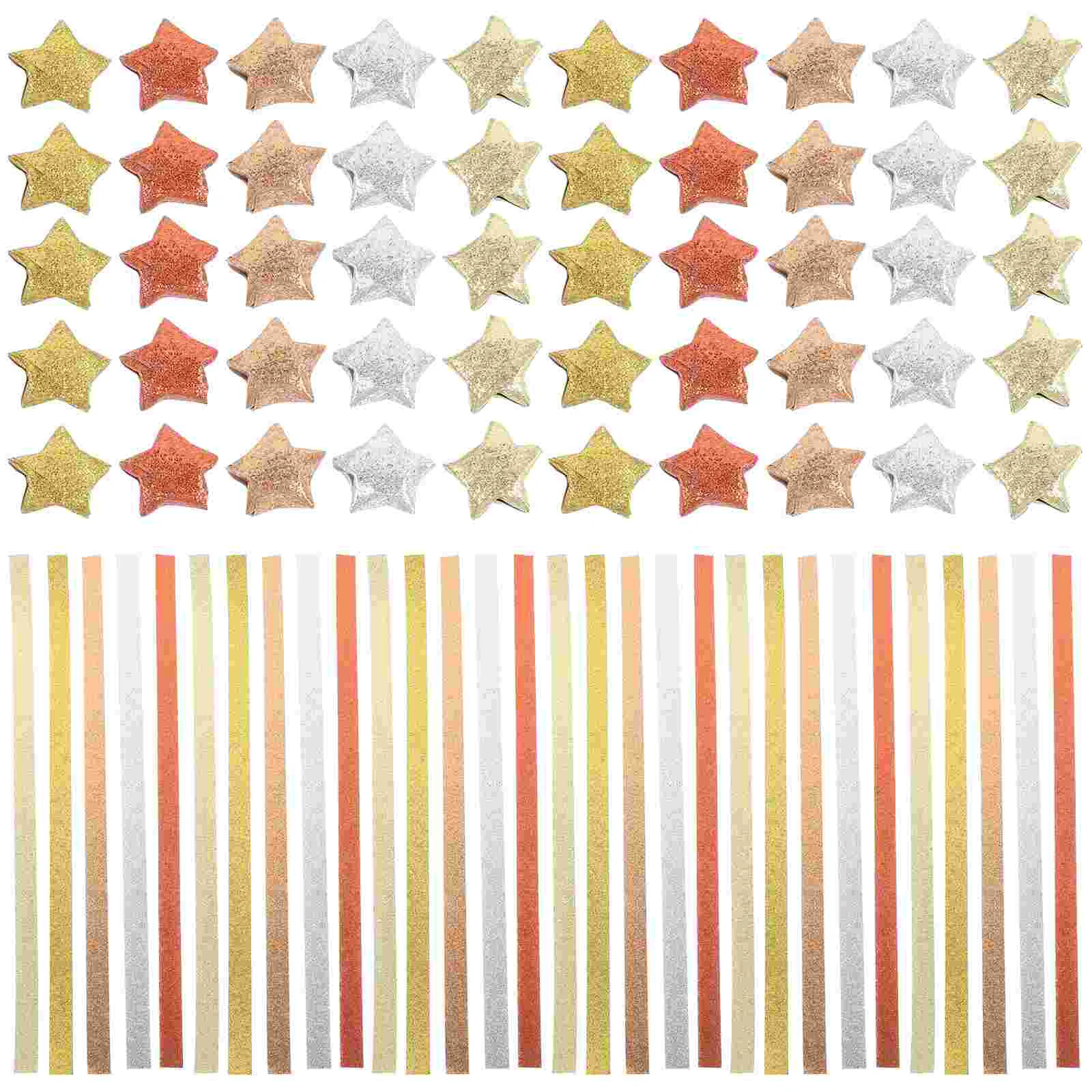 

Origami Stars Paper Strips 5 Assortment Color Star Paper Strip Glitter Origami Stars Paper Lucky Star Decoration Paper Strips