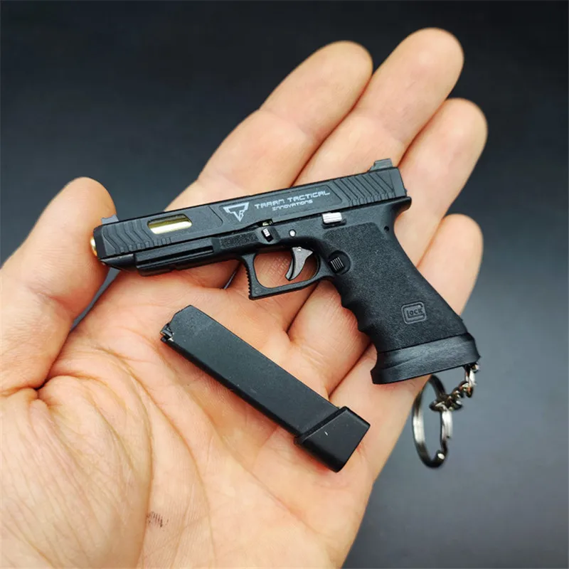GLOCK34TTIShellEjectMiniGunKeychain13MiniatureMetalPistol