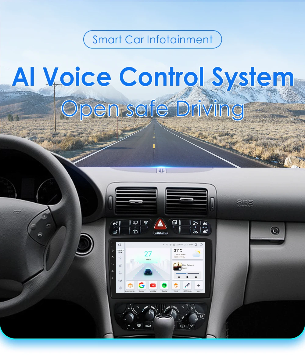 4G 8Core Android Autoradio für Mercedes Benz CLK-C209/W209 A-W168 C-W203 G-W463 Viano Vito Multimedia Player GPS Stereo Carplay – Detail 2
