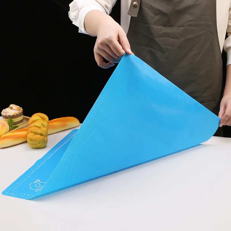 40x30cm 초대형 베이킹 매트 실리콘 패드 시트 롤링 반죽 용 베이킹 매트 피자 반죽 비 스틱 메이커 홀더 주방 도구
