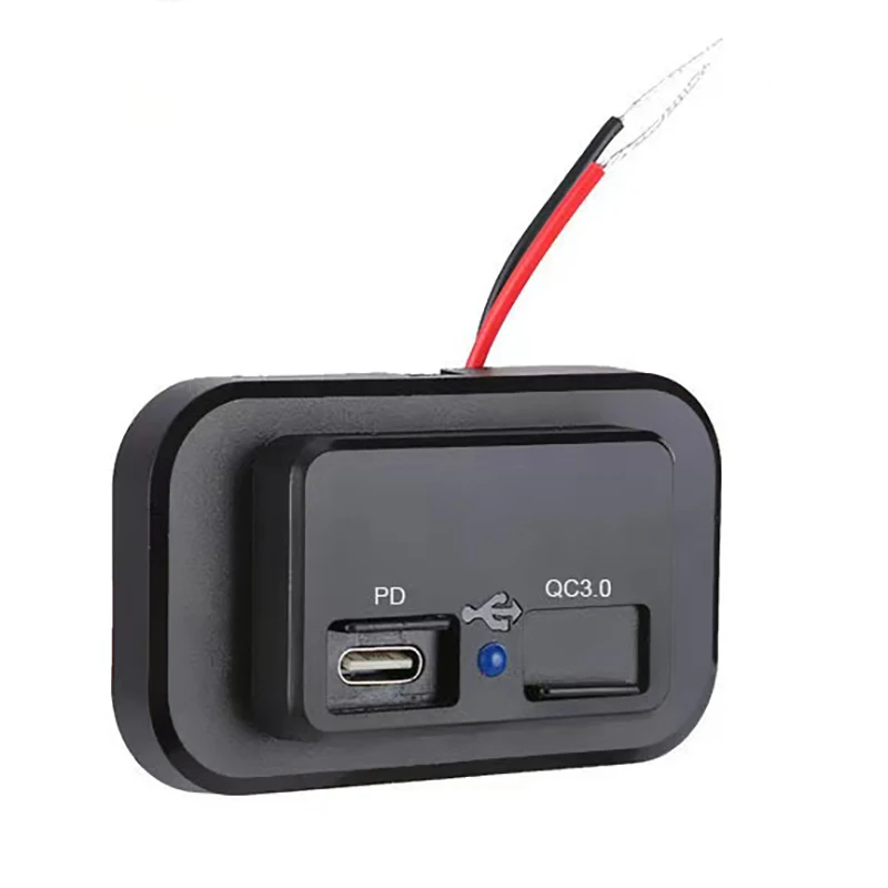 

Двойная Автомобильная зарядная розетка QC 3,0 PD Type-C USB зарядное устройство адаптер Быстрая зарядка розетка для 12 в-24 в судовой катер мотор трек ATV RV
