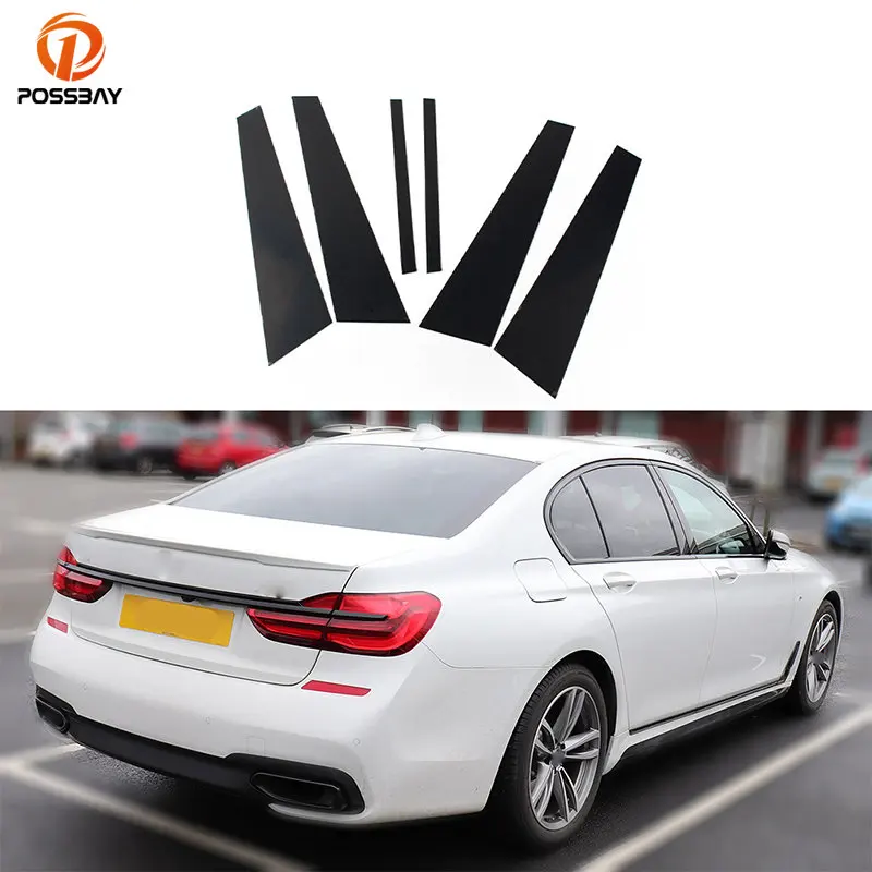 자동차 도어 윈도우 컬럼 BC 필러 포스트 트림 스티커 커버, BMW 7 시리즈 G11/G12 730i/730Li/740i/740Li 액세서리 2016-2022