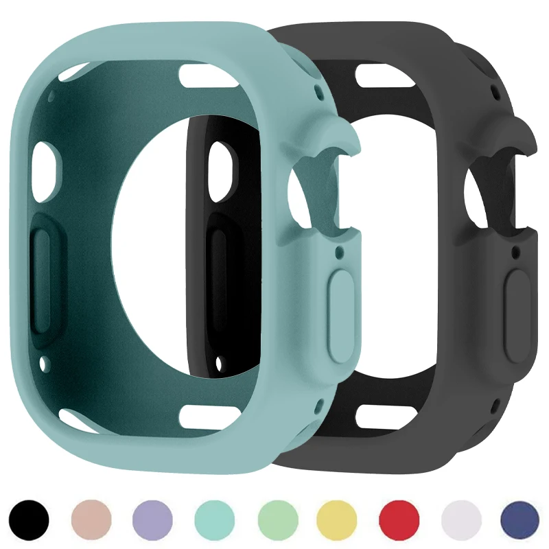 Candy-Colored TPU Protective Bumper for Smartwatch 49mm - Vibrant Accessories Collection