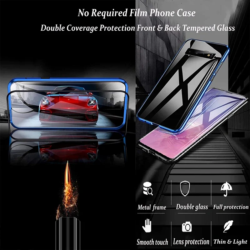 360 Full Protection Magnetic Case For Samsung S10 S20 S9 S8 FE A71