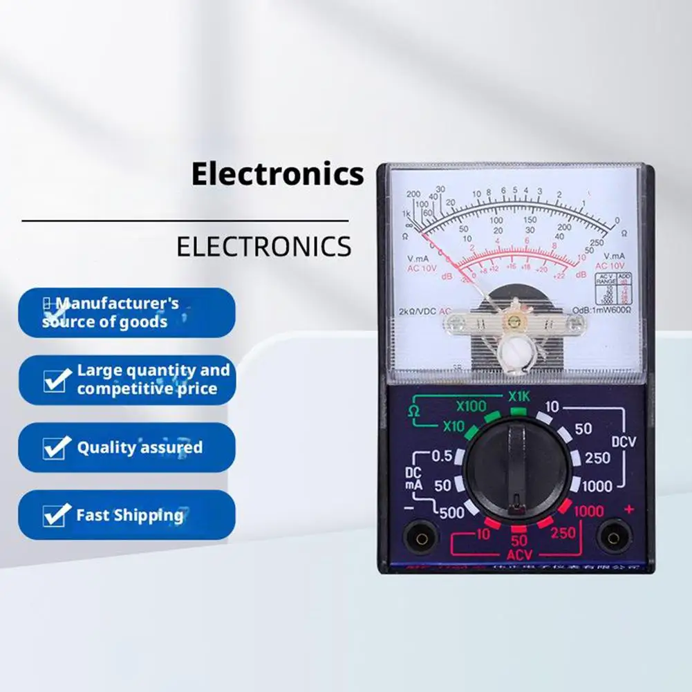MF-110A Analog Multimeter With Test Pen Dc/ac Voltmeter Analog Meter 250ma Ammeter 250V Tester Mf-110a 1000V Multimet X1X6