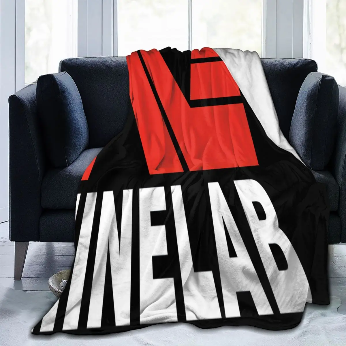Minelab Logo Throw Coperta Retro Warm Bedroom Multi Style