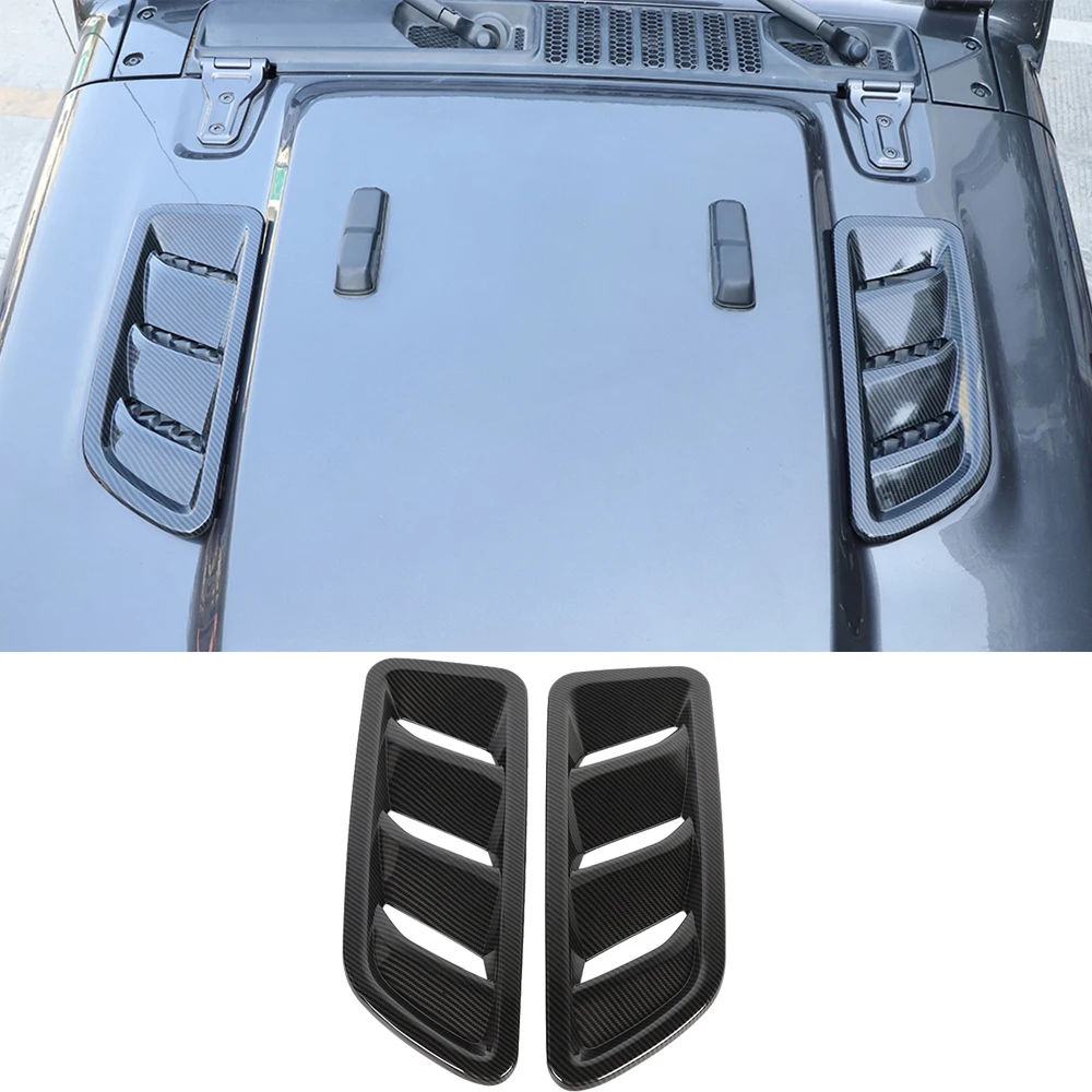 Black Hood Vent Hood Scoop Decor Cover Fit Jeep Wrangler