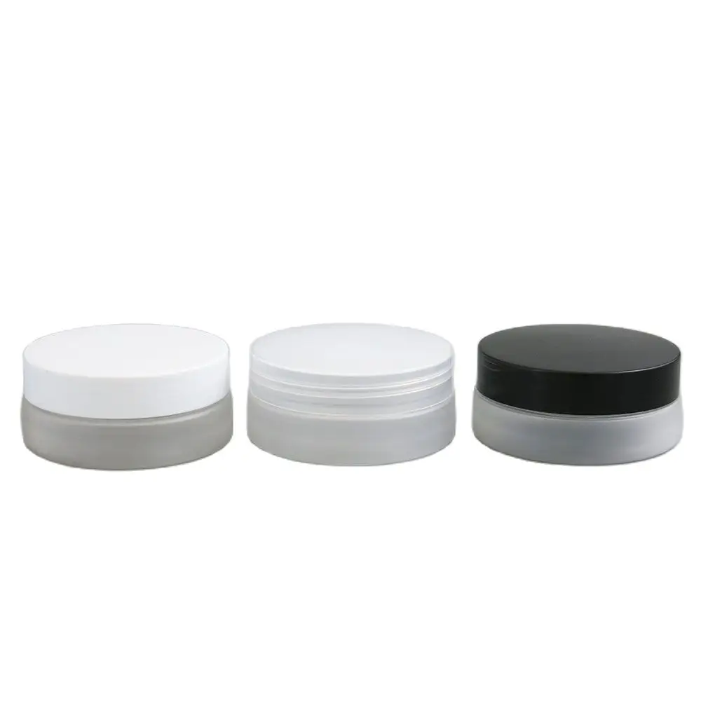 30pcs 50g Frost Clear Storage Jars Container with Inner Liners Screw Lids 50ml Empty Plastic Cosmetic Cream Lotion Jar