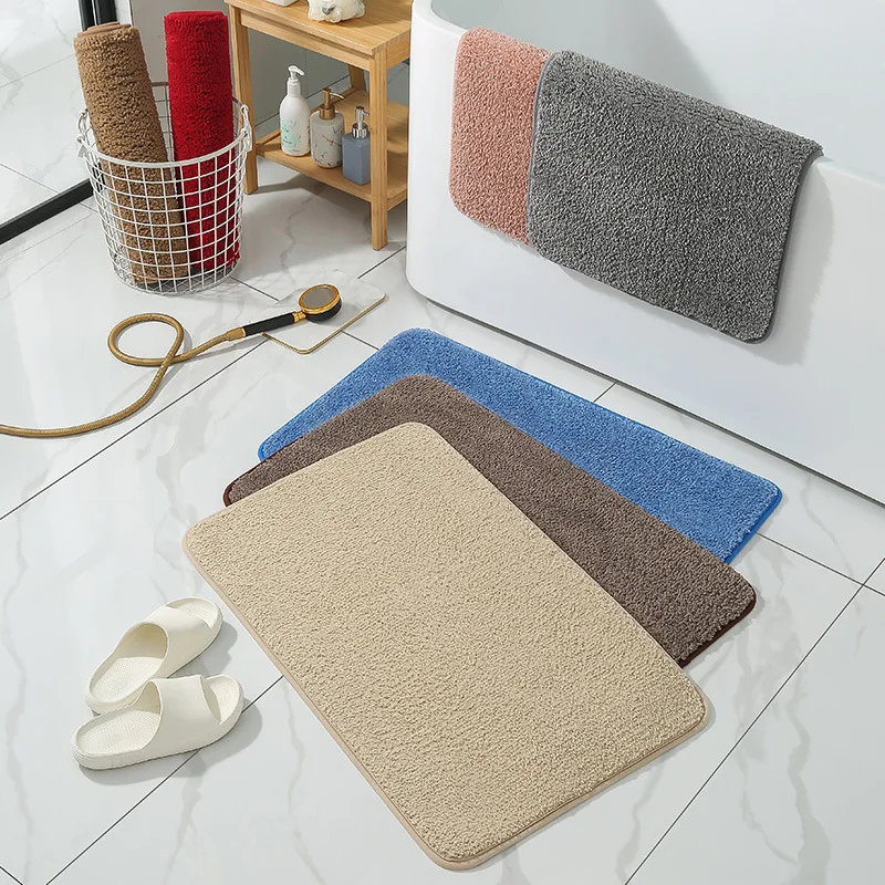 

Bathroom Mat Anti-slip Entry Door Mat Bathroom Water Absorbent Floor Mat Toilet Foot Mat Bedroom Carpet Bath Rug Shower Mat Soft