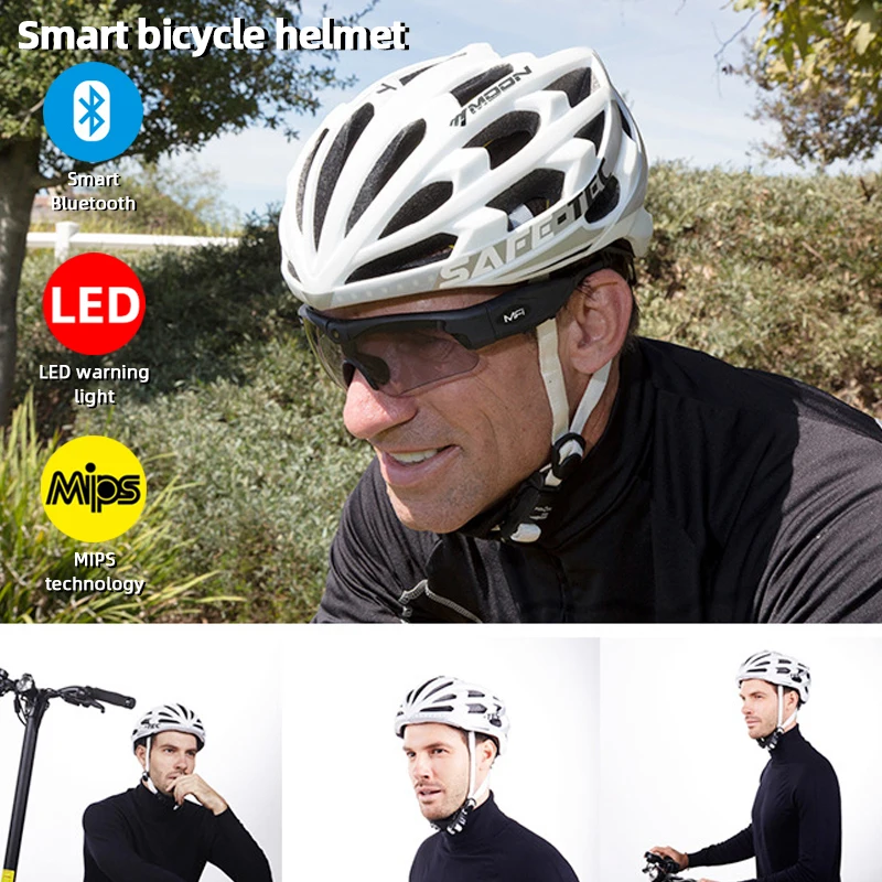 Moon Mtb Cycling Helmets Road Bike MIPS Men's Smart Bicycle Helmet Led Front Rear Lights Cascos