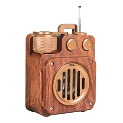 Portable Retro Bluetooth Speaker with Outdoor Radio Capability (Gold)