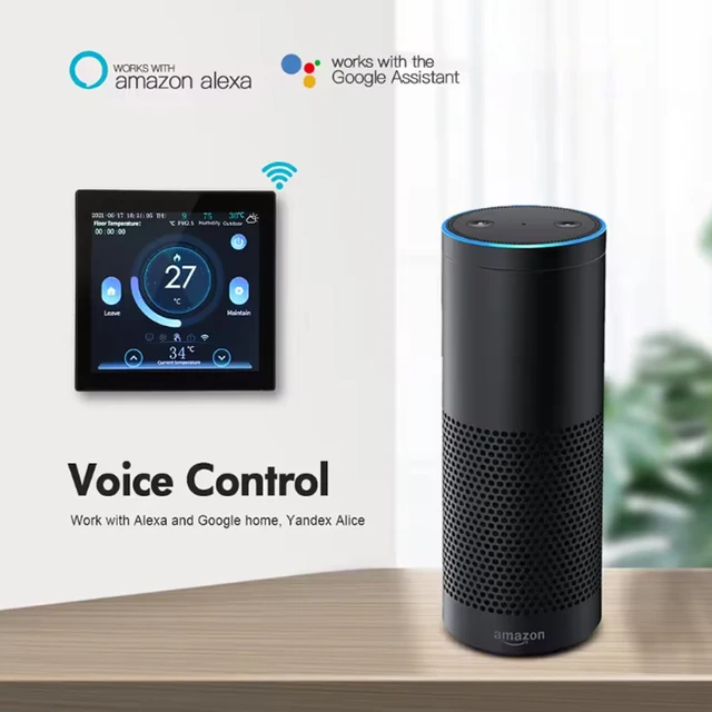 WiFi Smart Thermostat พร้อม CO2 และเซ็นเซอร์ความชื้นตัวควบคุมอุณหภูมิทํางานสําหรับเครื่องทําความร้อนใต้พื้นไฟฟ้าน้ํา/หม้อต้มแก๊ส 1