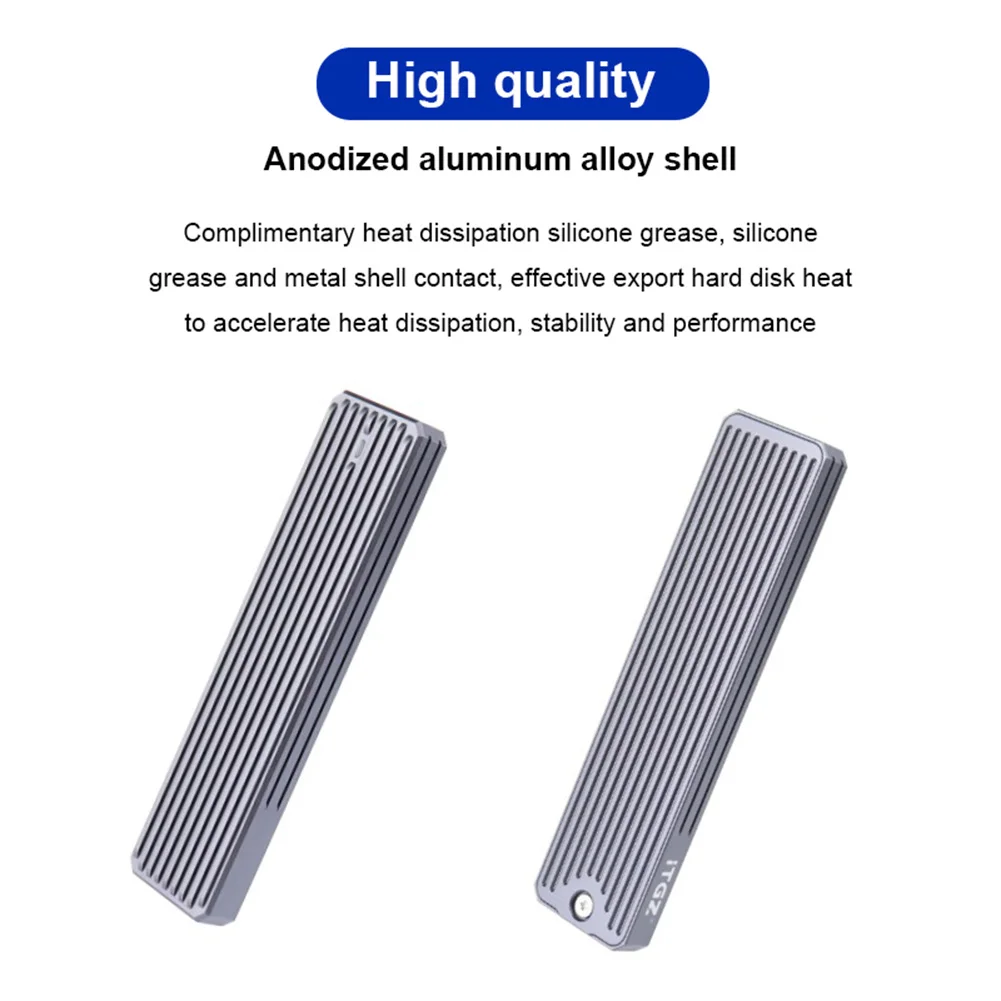 M.2 NGFF/SATA USB Case 1000MB/s External Solid State Drive Enclosure M Key/B&M Key for 2230/2242/2260/2280 22110 SSD