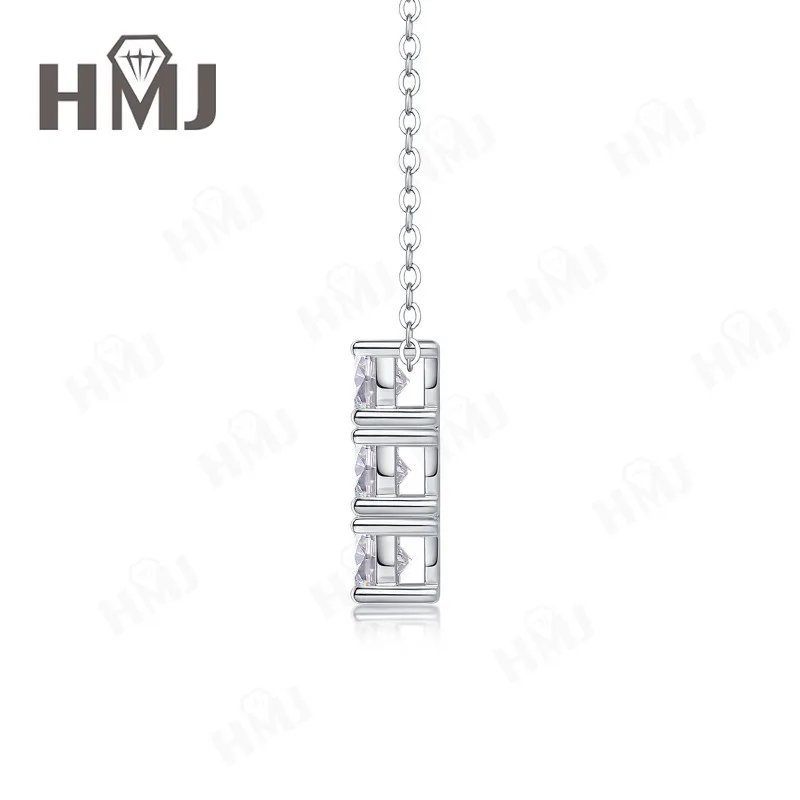 D-Farbe, 1,8 Karat Mossanit-Halskette, 925er Sterlingsilber, Anhänger mit rundem Schliff, VVS1-Reinheit, edler Schmuck, Geschenk für Frauen, Jahrestag – Detail 3