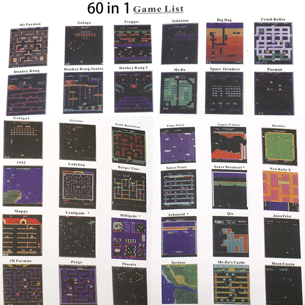 Description Picture 5 of itemUrct 19-in 1 60 In 1 Game Pcb Board Motherboard For Video Jamma Cocktail Trackball Arcade Coin Operated Machine Cabinet