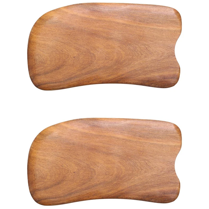 

2X Sandalwood Gua Sha Scraping Massage Acupuncture Spa Therapy Stick Point Treatment Muscle Relaxation Guasha Board
