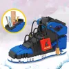 Sport Basketball Shoes Building Blocks Sneakers Models Pen Container DIY Mini Bricks Pencil-box Toys for Children Boy Stationery 2