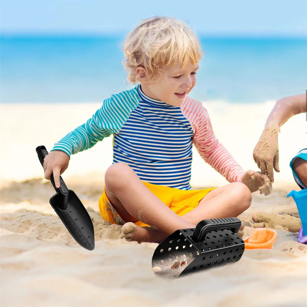 Beach Gold Digging Filter Tool Sand Scoop and Shovel Digging Tool Metal Detector Sand Scoop Shovel Set for Kids Adults