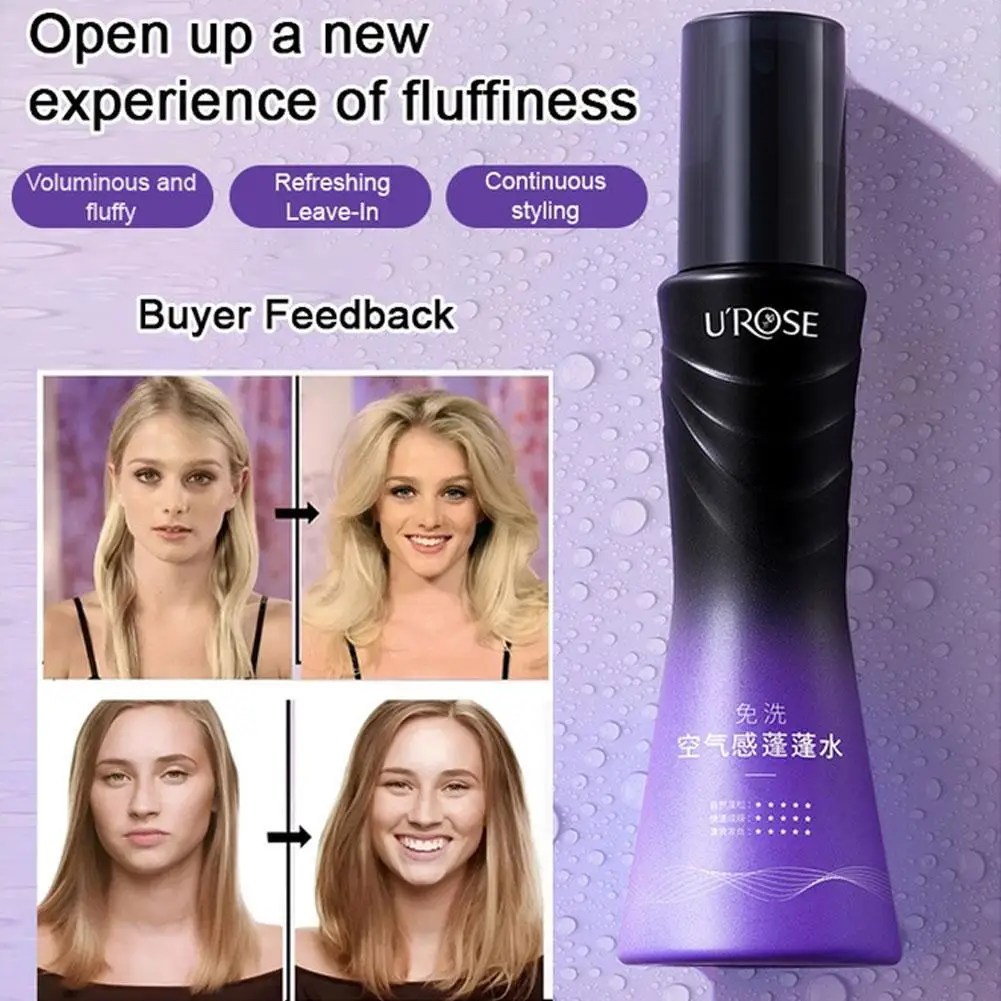 Leave-In Refreshing Volume Non-Sticky Spray Hair Care Airy Pomade Long-Lasting Styling Fluffy Leave-in Conditioning Spray 2PCs