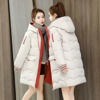 Abbigliamento invernale in cotone di velluto a coste donna guanti larghi in cotone per studenti di media lunghezza cappotto all'aperto stile urbano adulto 1