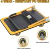 80876- Foldable Platform Truck Push Dolly 330 lb. Weight Capacity Black and Yellow 28.75" x 18.75" x 33" 2