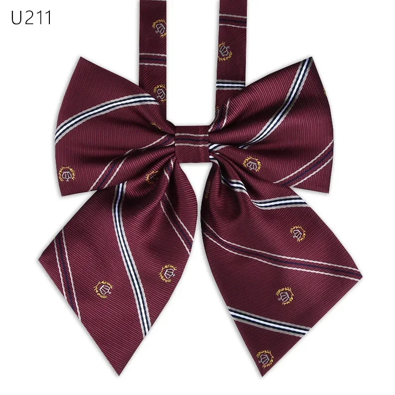 Women Bowtie School Uniform Ribbon Led Rope Necktie Handmade Shirt Butterfly