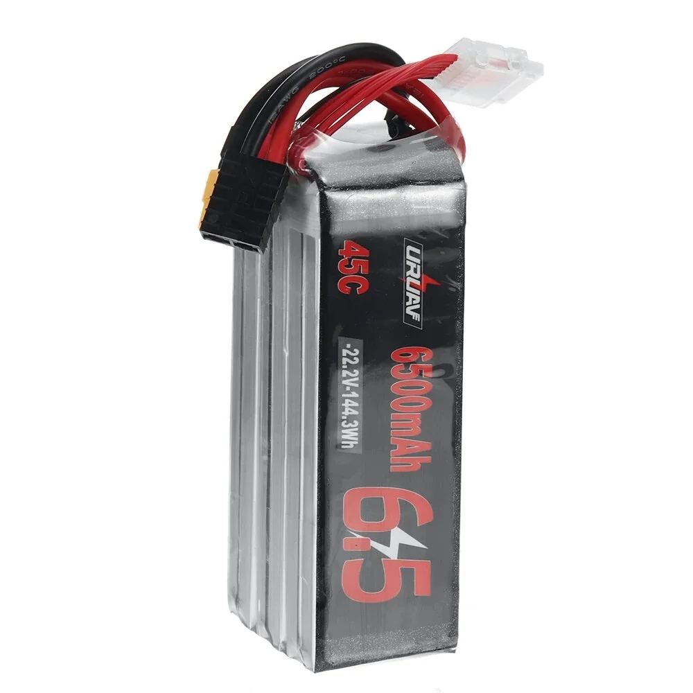 

URUAV 22.2V 6500mAh 45C 6S LiPo Battery XT60 Plug for RC Drone