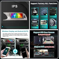 Autoradio Android 15 12G256G avec Carplay sans fil, écran multimédia 8,8'' pour Audi A4 B8 2009-2016, navigation Bluetooth 5