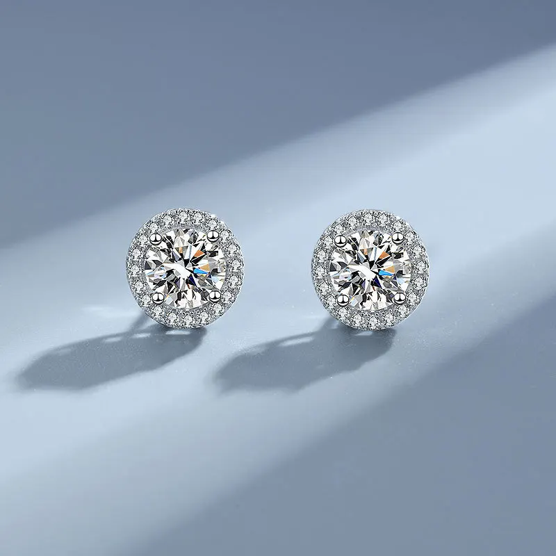 Boucles D'oreilles Créoles Fleurs En Argent Sterling 925 - Fermoir à Vis - Bijou Femme Cadeau UK