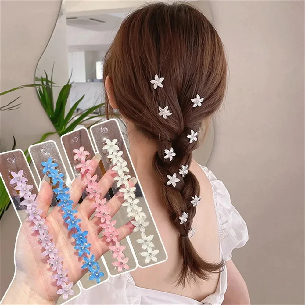 Hair clip New Kids Mini Hair Clips For Girls Hair Accessories Braided Hairpin Small Flower Sweet Women Fashion Decoration Barrettes