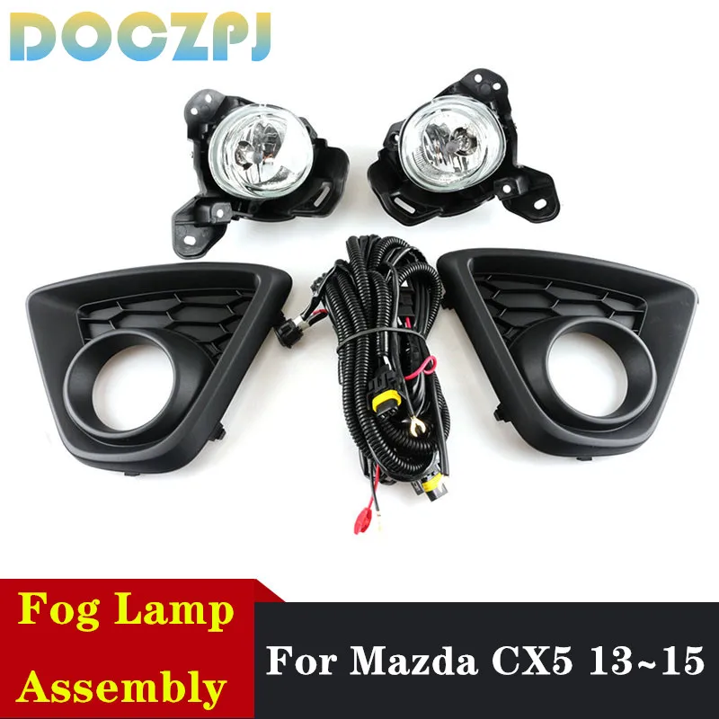 

Передний бампер автомобиля, противотуманная фара в сборе для MAZDA CX5 2013 2014 2015, комплект дополнительных противотуманных фар