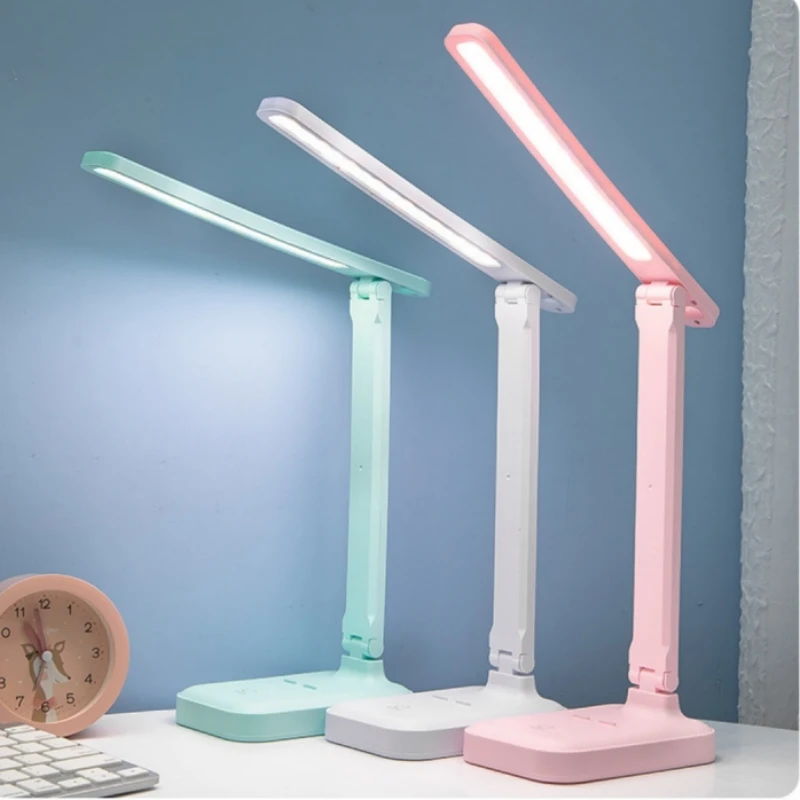 

Student Desk Lamp Eyes Protection 3 Modes Touch Dimmable Reading Lamp USB Rechargable Learning Lamp Foldable Reading Table Light