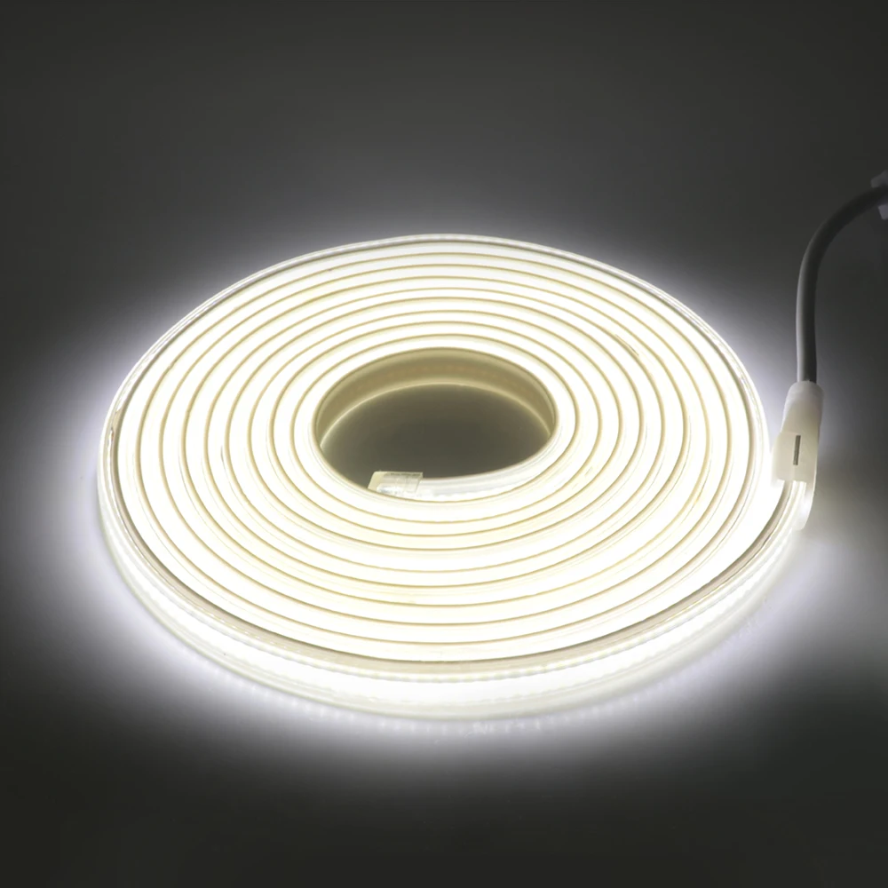 Description Picture 6 of itemDimmable COB LED Strip Light 220V 110V Super Bright Flexible COB Light with Switch Plug 288Leds/m Waterproof Outdoor LED Ribbon
