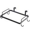 Kitchen Garbage Bag Holder Iron Hanger Metal Trash Rack Cupboard Door Back Hanging Kitchen Storage Trash Rack Accessories Tools 6