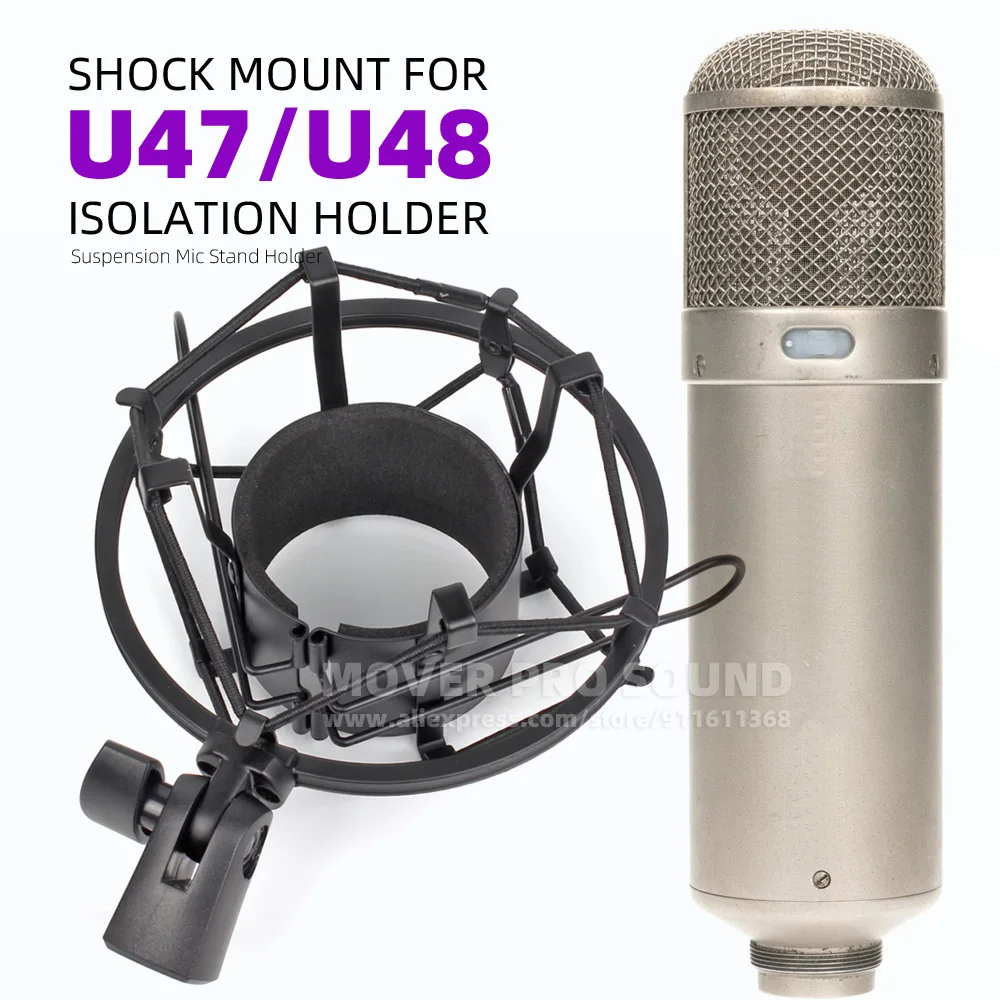 Spider Shock Isolation Mount For Telefunken U47 U48 U 47 48 Tube Microphone Stand Clip Shockproof Anti Vibration Mic Holder