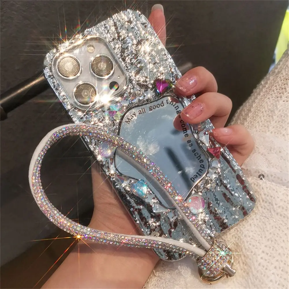 Rhinestone Mobile Phone Lanyard Bling Bling Anti Loss Diamond Lanyard Handheld Hanging Rope Phone Wrist Strap Hanging Ornaments