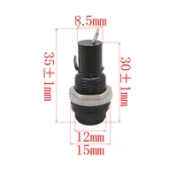 5x20 MM Automobile Fuse Holder Socket Insurance Tube Socket 10A 250V AC 15A 125V AC 5
