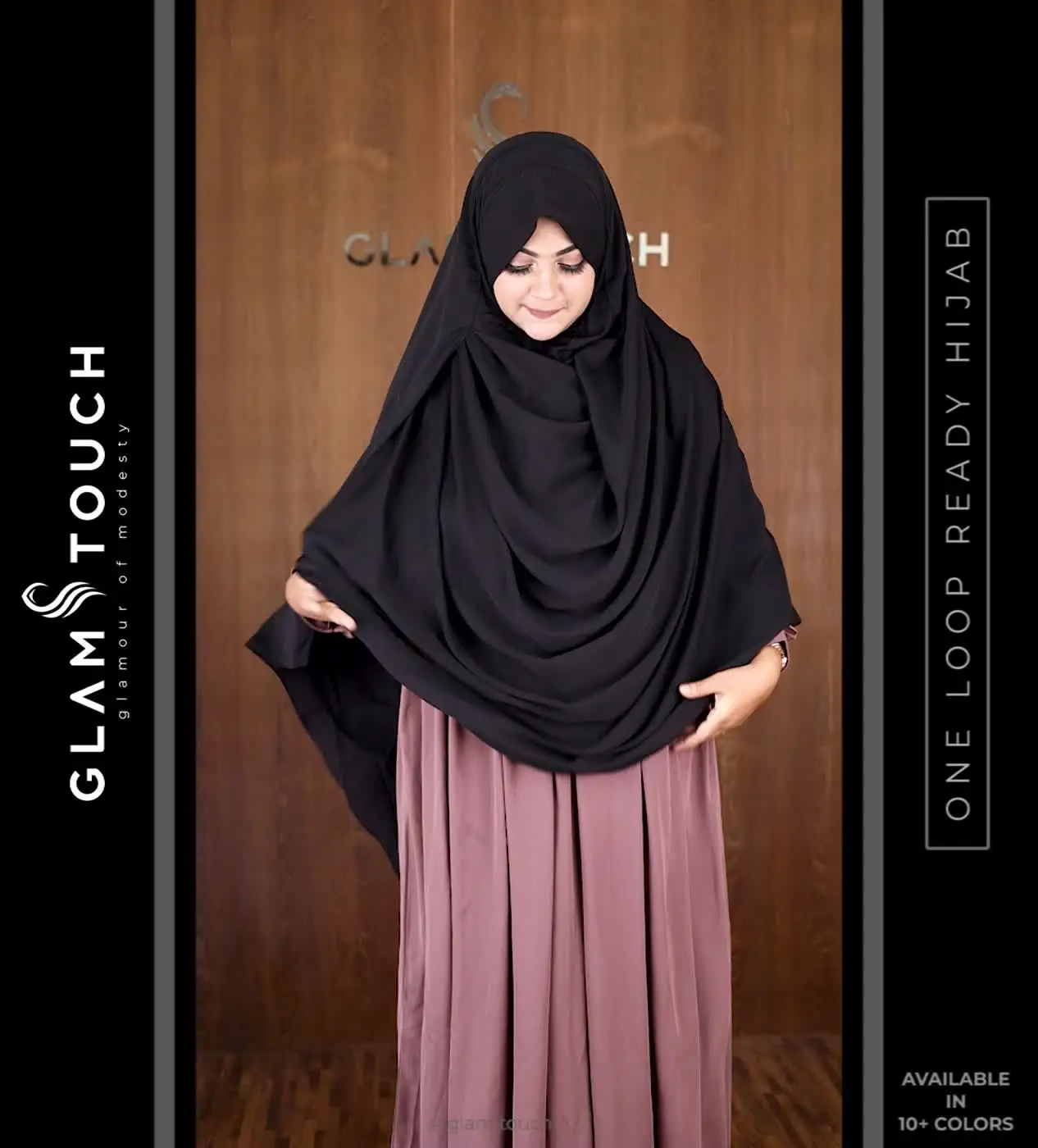 Glam Touch Extra Coverage- Rufi One Loop Ready Hijab Niqab Set