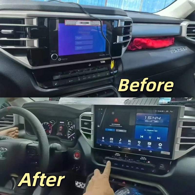 Autoradio CarPlay Android 13 da 13.3 Pollici per Toyota Tundra Sequoia 2020-2024, Lettore Multimediale GPS con Schermo Touch e Unità di Controllo - Image 2