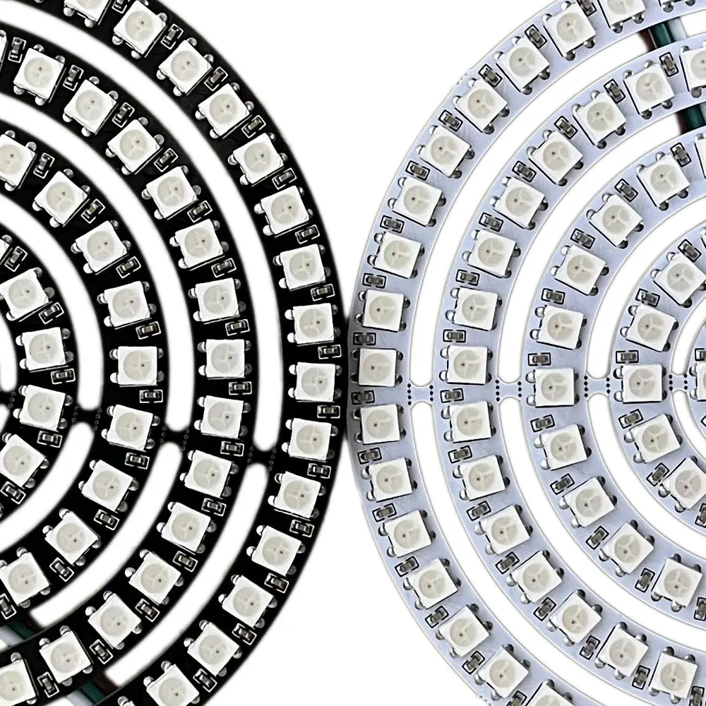 Colorful RGB LED Circle with Individually Addressable Pixels - DIY Round Pixel Ring