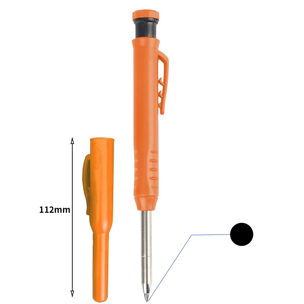 Solid Carpenter Mechanical Pencil with Built-in Sharpener for Woodworking and Construction