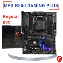 MSI – carte mère MPG B550 GAMING PLUS AM4 DDR4, 128 go, pc portable, processeur AMD, socket AM4, socket PCI-E 4.0, CrossFire, Ryzen, nouveau=